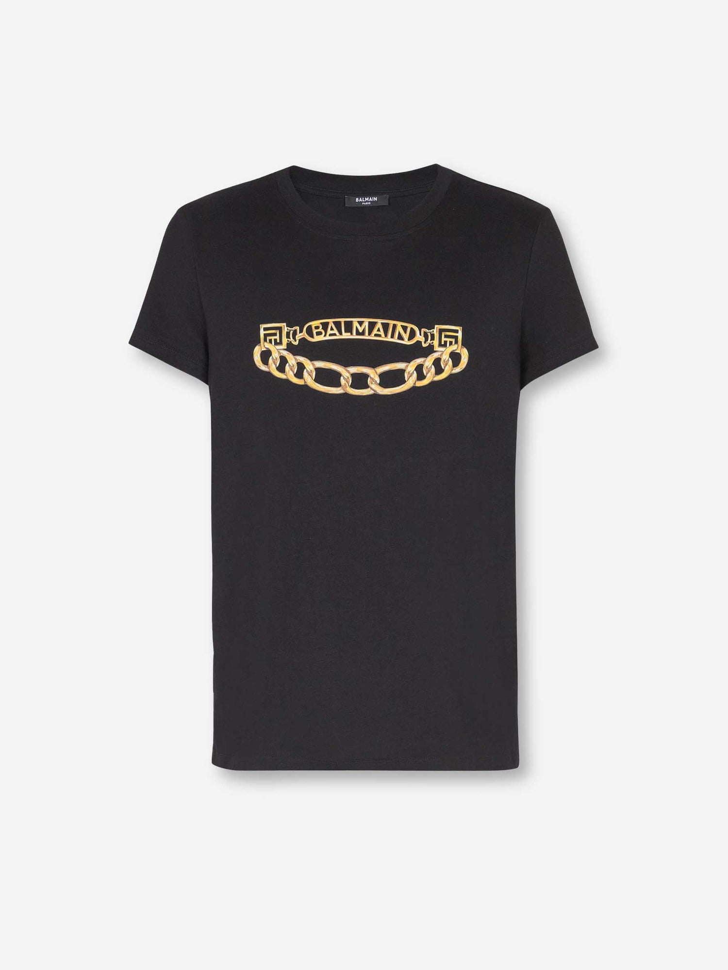 Outlet online Balmain Hombre Camiseta Logo Cadena color Negro sku 553-004356 01 - Foto 1