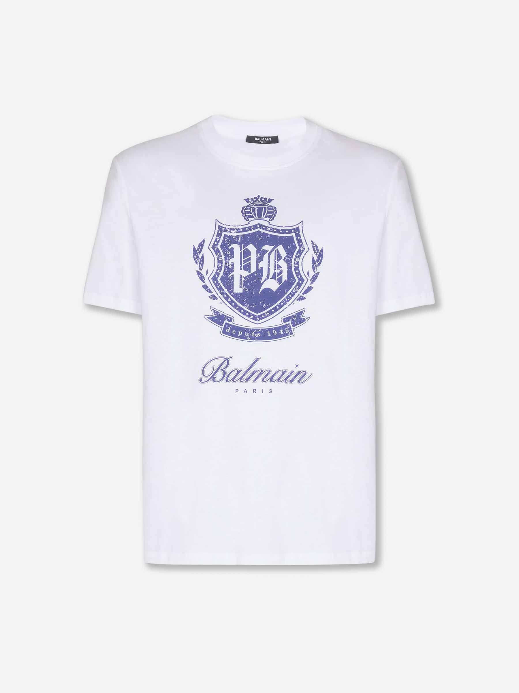 Outlet online Balmain Hombre Camiseta Cuello Redondo color Blanco sku 553-004361 01 - Foto 1
