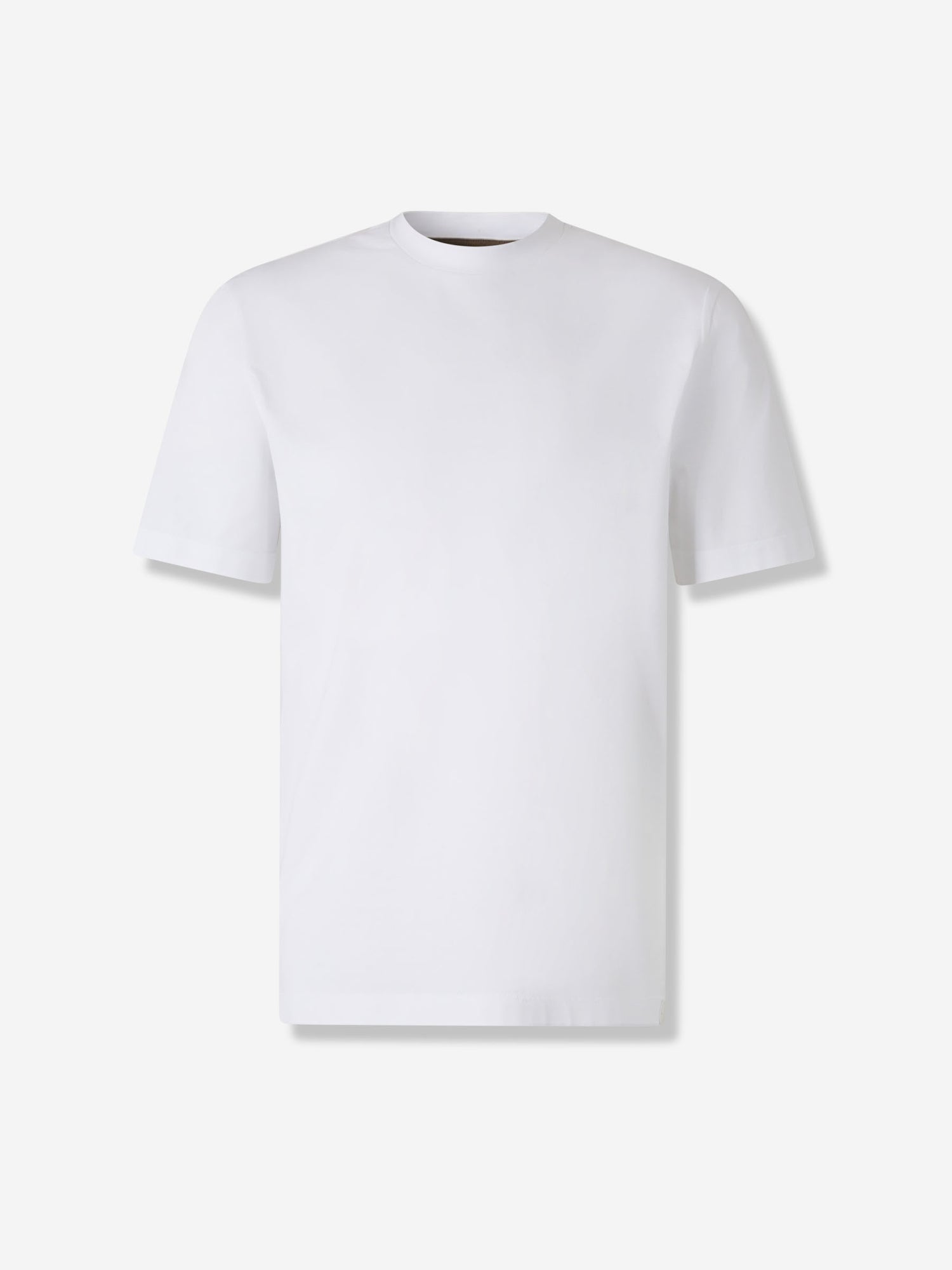 Outlet online Brioni Hombre Camiseta Algodón color Blanco sku 553-004362 02 - Foto 1