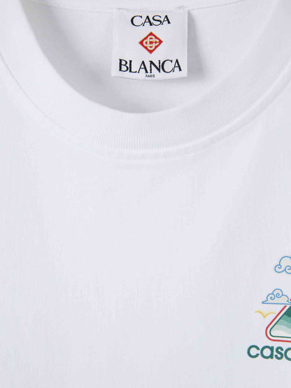 Outlet online Casablanca Hombre Camiseta Montagne Ondulée color Blanco sku 553-004363 01 - Foto 3