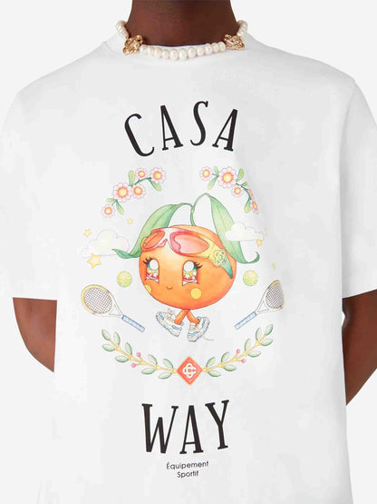 Outlet online Casablanca Hombre Camiseta Gráfica Algodón color Blanco sku 553-004374 01 - Foto 3