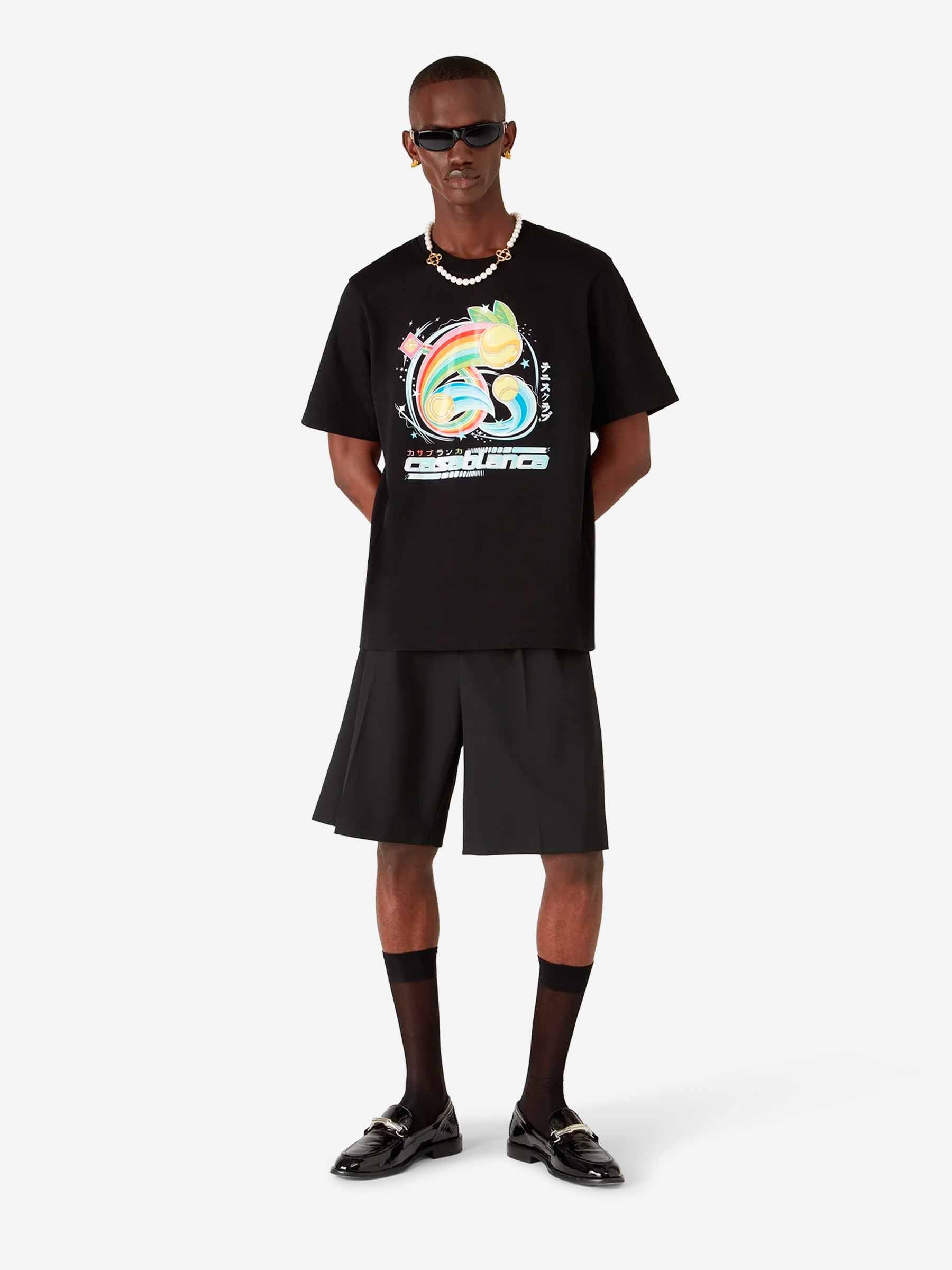 Outlet online Casablanca Hombre Camiseta Gráfica Algodón color Blanco sku 553-004375 01 - Foto 2