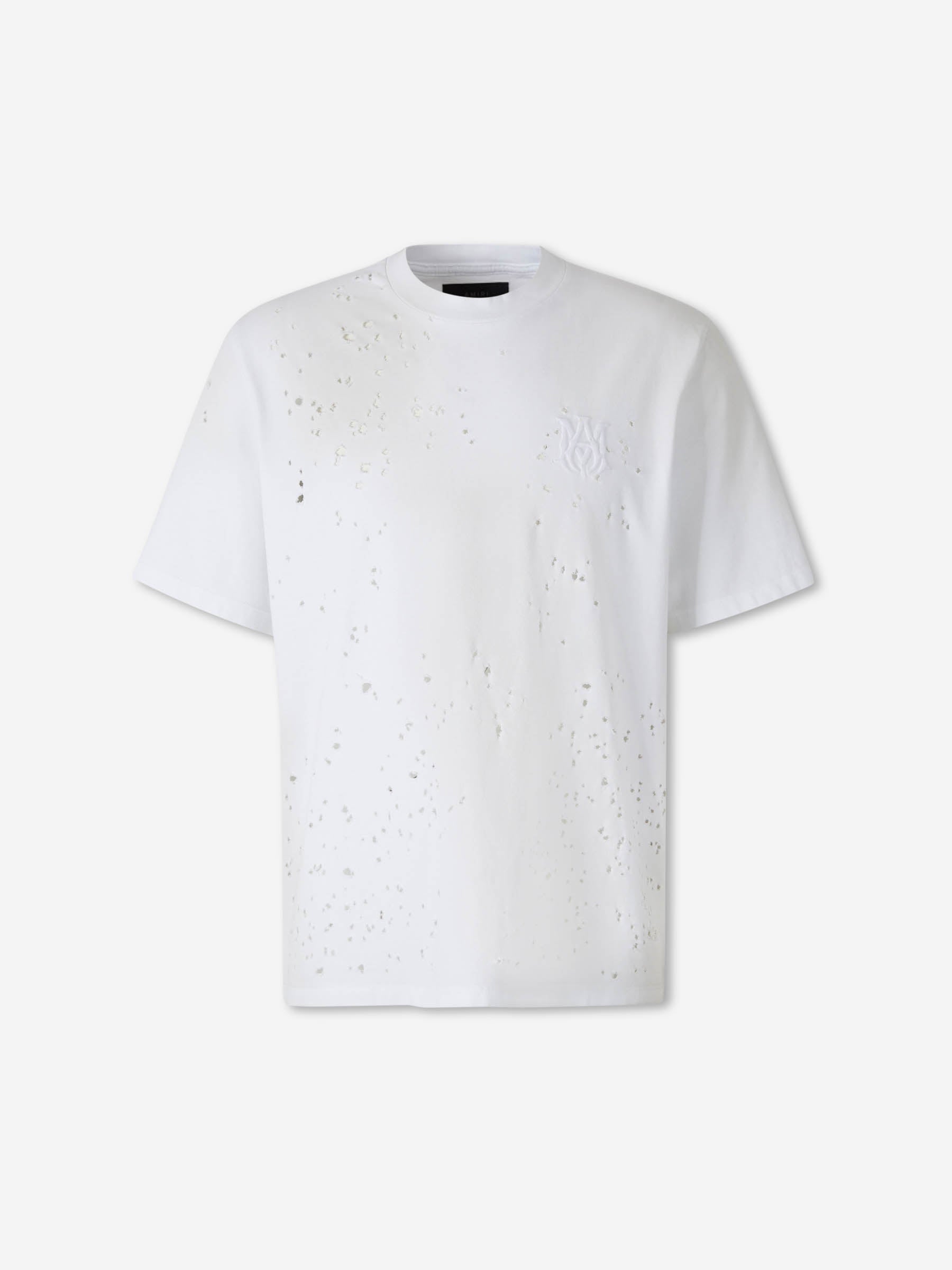 Outlet online Amiri Hombre Camiseta Shotgun Algodón color Blanco sku 553-004416 01 - Foto 1
