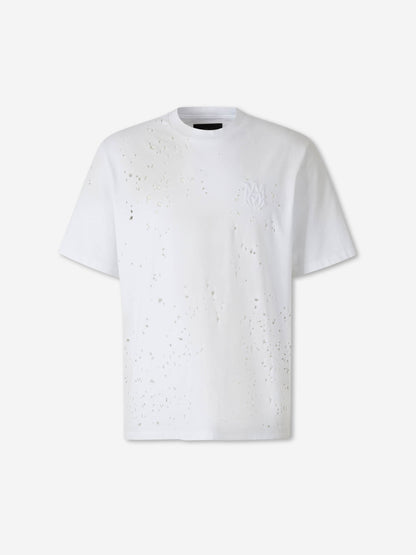 Outlet online Amiri Hombre Camiseta Shotgun Algodón color Blanco sku 553-004416 01 - Foto 1