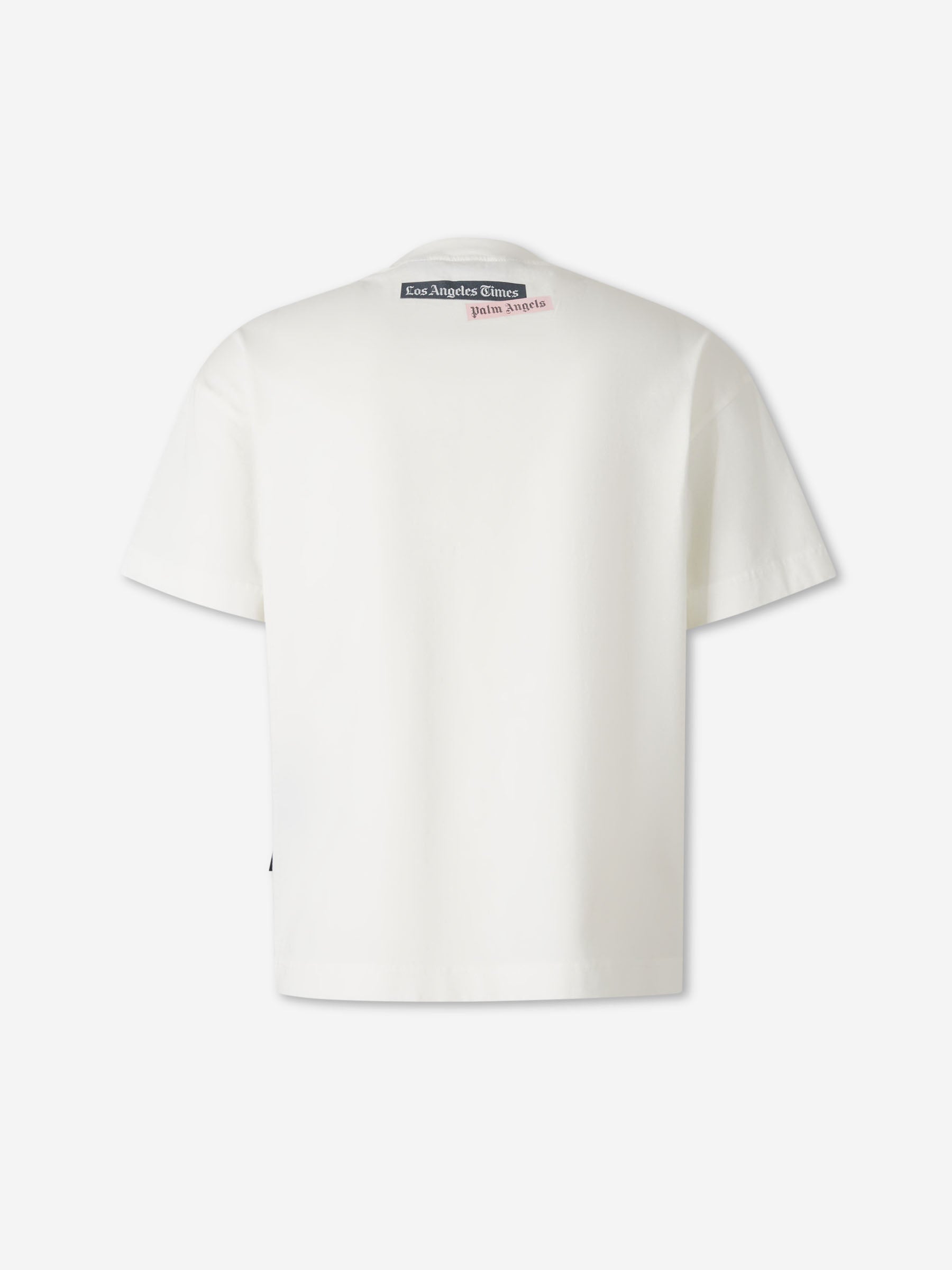 Outlet online Palm Angels Hombre Camiseta con logo estampado color Blanco sku 553-004427 01 - Foto 2