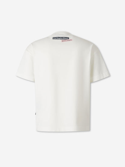 Outlet online Palm Angels Hombre Camiseta con logo estampado color Blanco sku 553-004427 01 - Foto 2