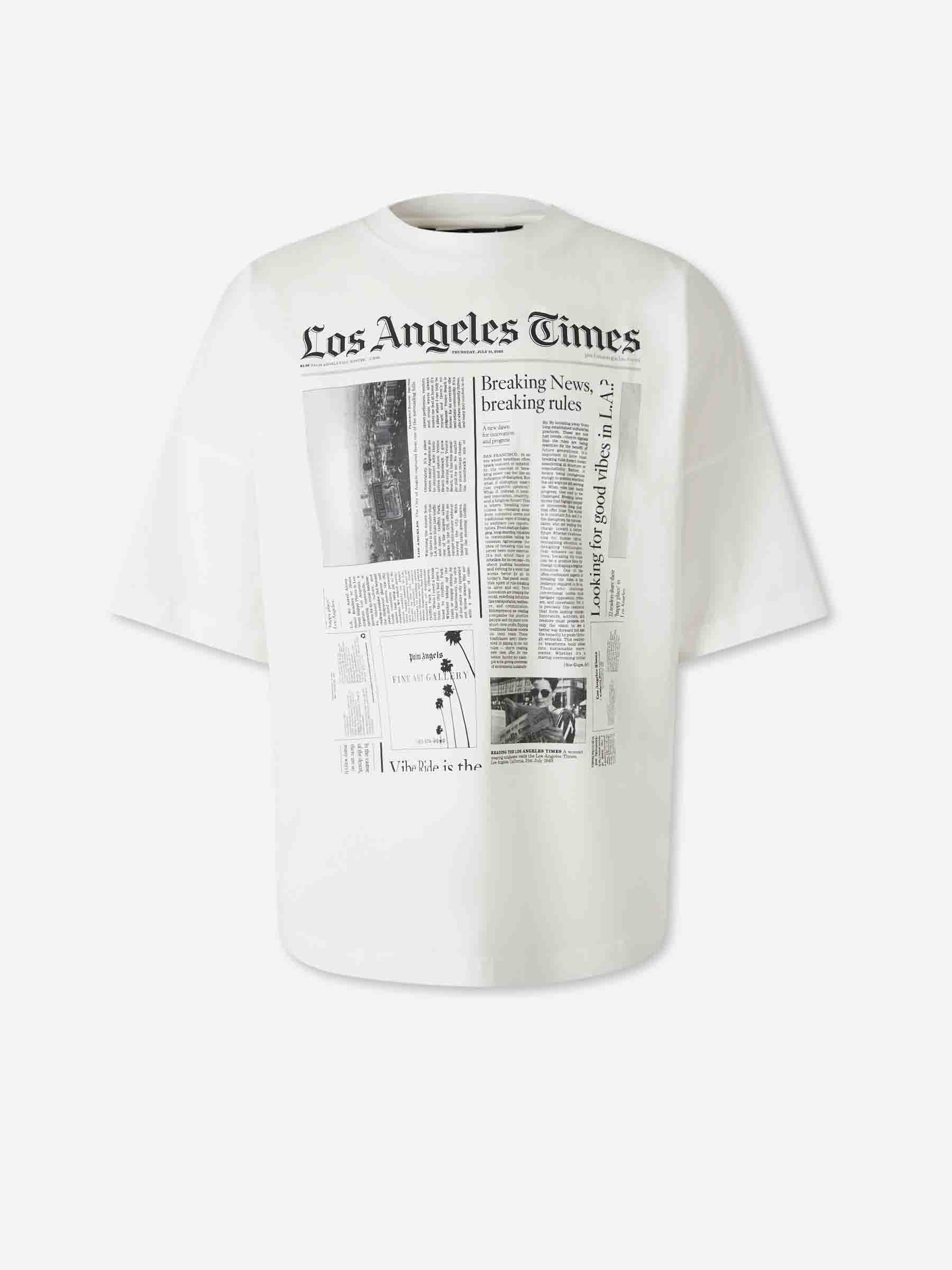 Outlet online Palm Angels Hombre Camiseta Estampada color Blanco sku 553-004428 01 - Foto 1