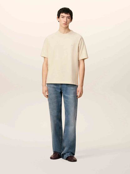 Outlet online Ami Paris Hombre Camiseta Bordado color Beige sku 553-004437 01 - Foto 2