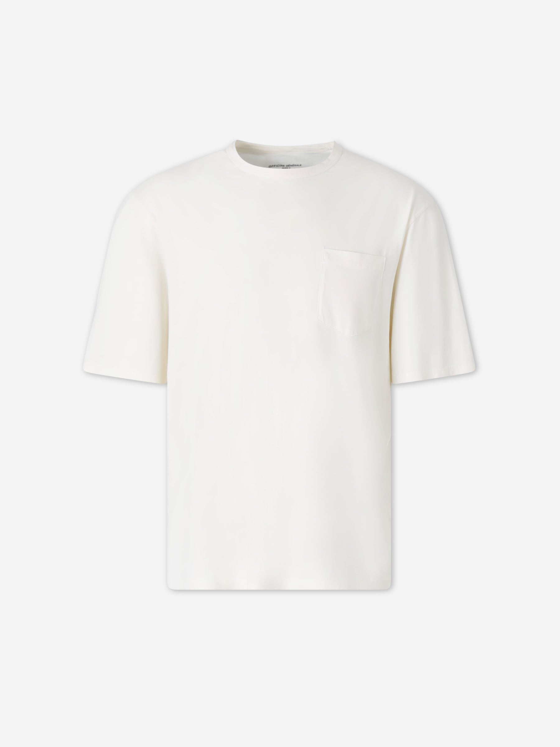 Outlet online Officine Générale Hombre Camiseta Algodón color Crema sku 553-004442 01 - Foto 1