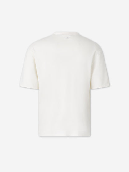 Outlet online Officine Générale Hombre Camiseta Algodón color Crema sku 553-004442 01 - Foto 2