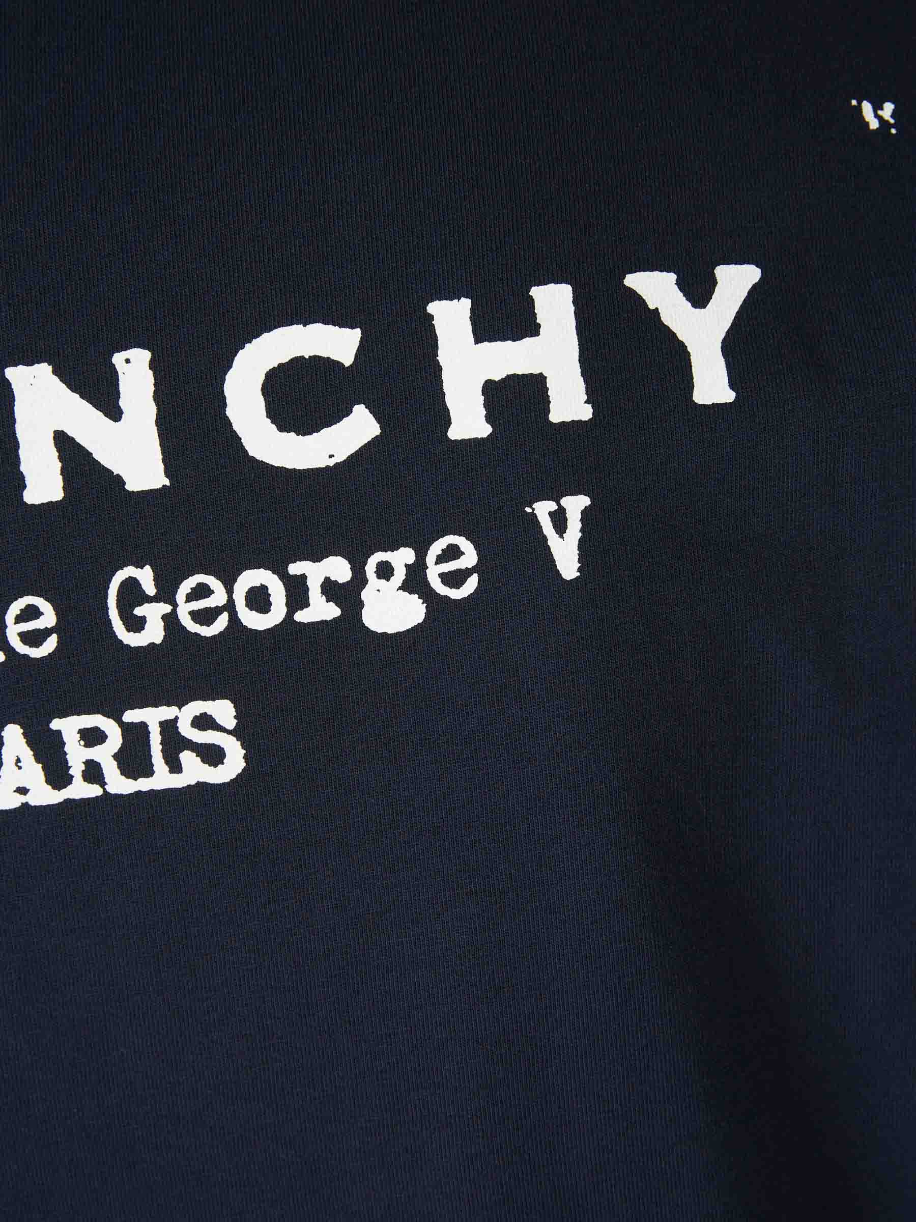 Outlet online Givenchy Hombre Camiseta Logo Estampado color Azul Noche sku 553-004447 02 - Foto 3