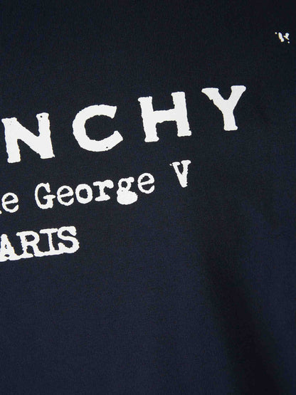 Outlet online Givenchy Hombre Camiseta Logo Estampado color Azul Noche sku 553-004447 02 - Foto 3