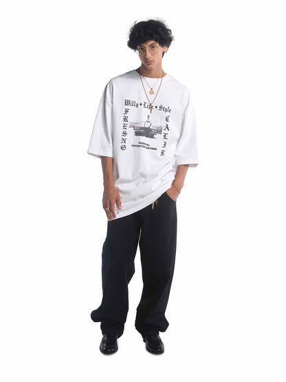 Outlet online Willy Chavarria Hombre Camiseta Cuello Redondo color Blanco sku 553-004450 01 - Foto 2