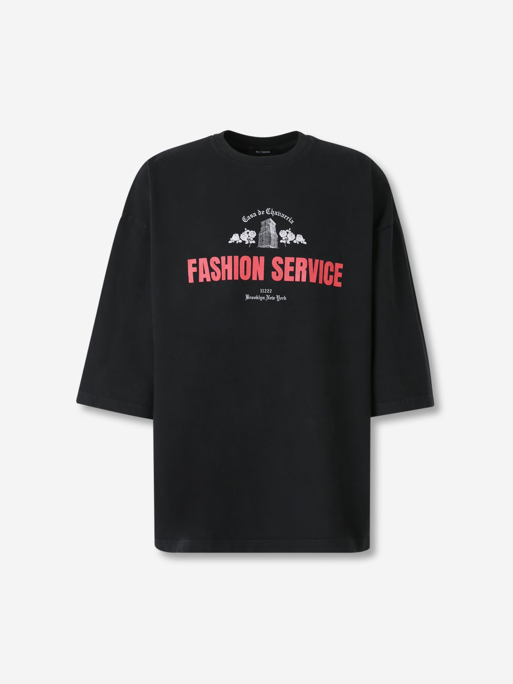 Outlet online Willy Chavarria Hombre Camiseta Oversize Buffalo color Negro sku 553-004452 01 - Foto 1