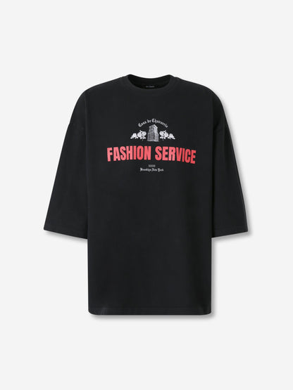 Outlet online Willy Chavarria Hombre Camiseta Oversize Buffalo color Negro sku 553-004452 01 - Foto 1