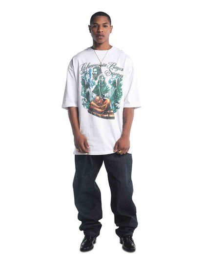 Outlet online Willy Chavarria Hombre Camiseta Cuello Redondo color Blanco sku 553-004456 01 - Foto 4