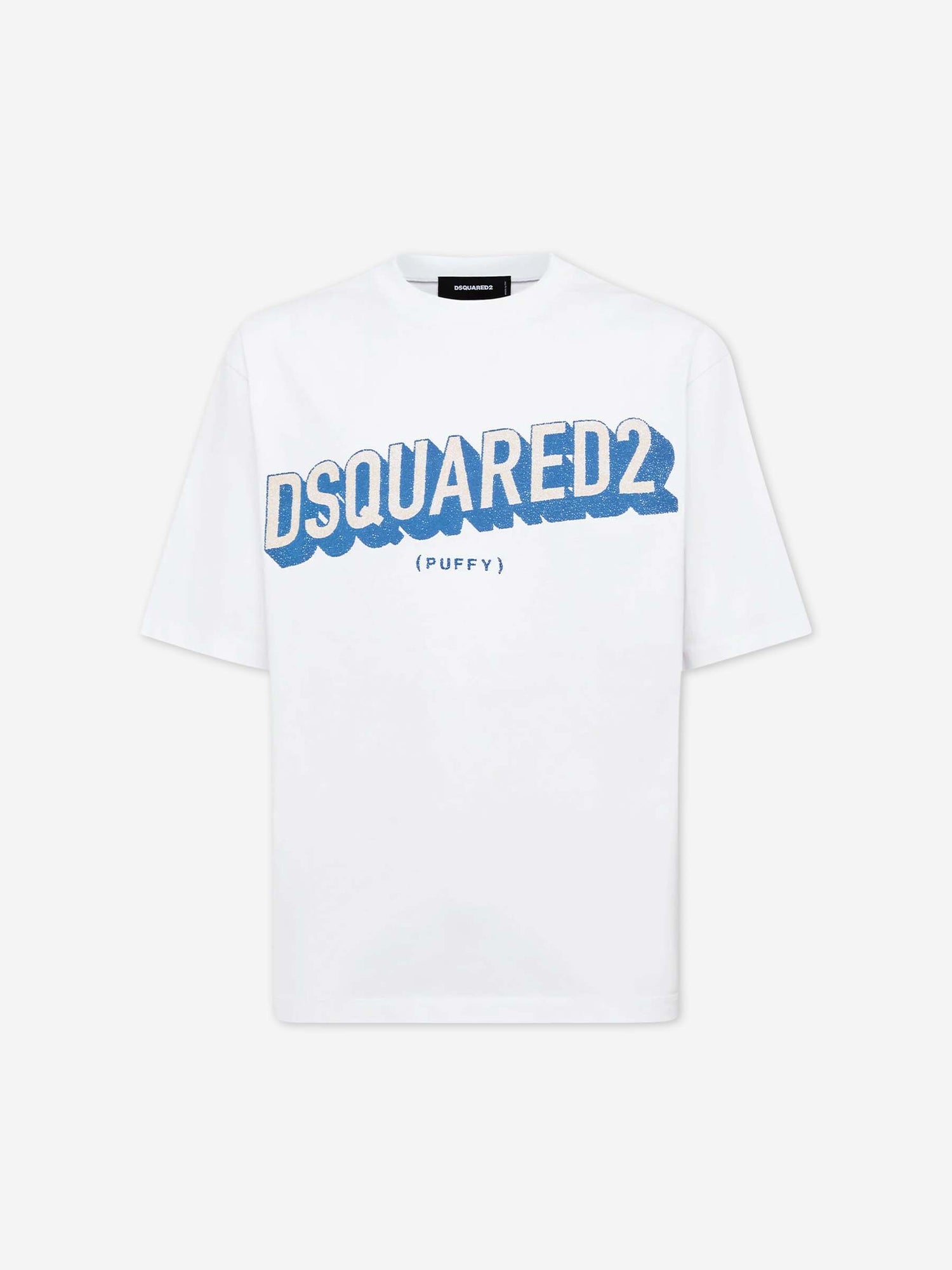 Outlet online Dsquared2 Hombre Camiseta con logotipo en relieve color Blanco sku 553-004466 01 - Foto 1