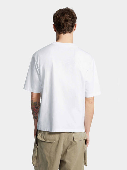 Outlet online Dsquared2 Hombre Camiseta con logotipo en relieve color Blanco sku 553-004466 01 - Foto 3