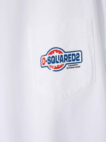 Outlet online Dsquared2 Hombre Camiseta con bolsillo color Blanco sku 553-004467 01 - Foto 3