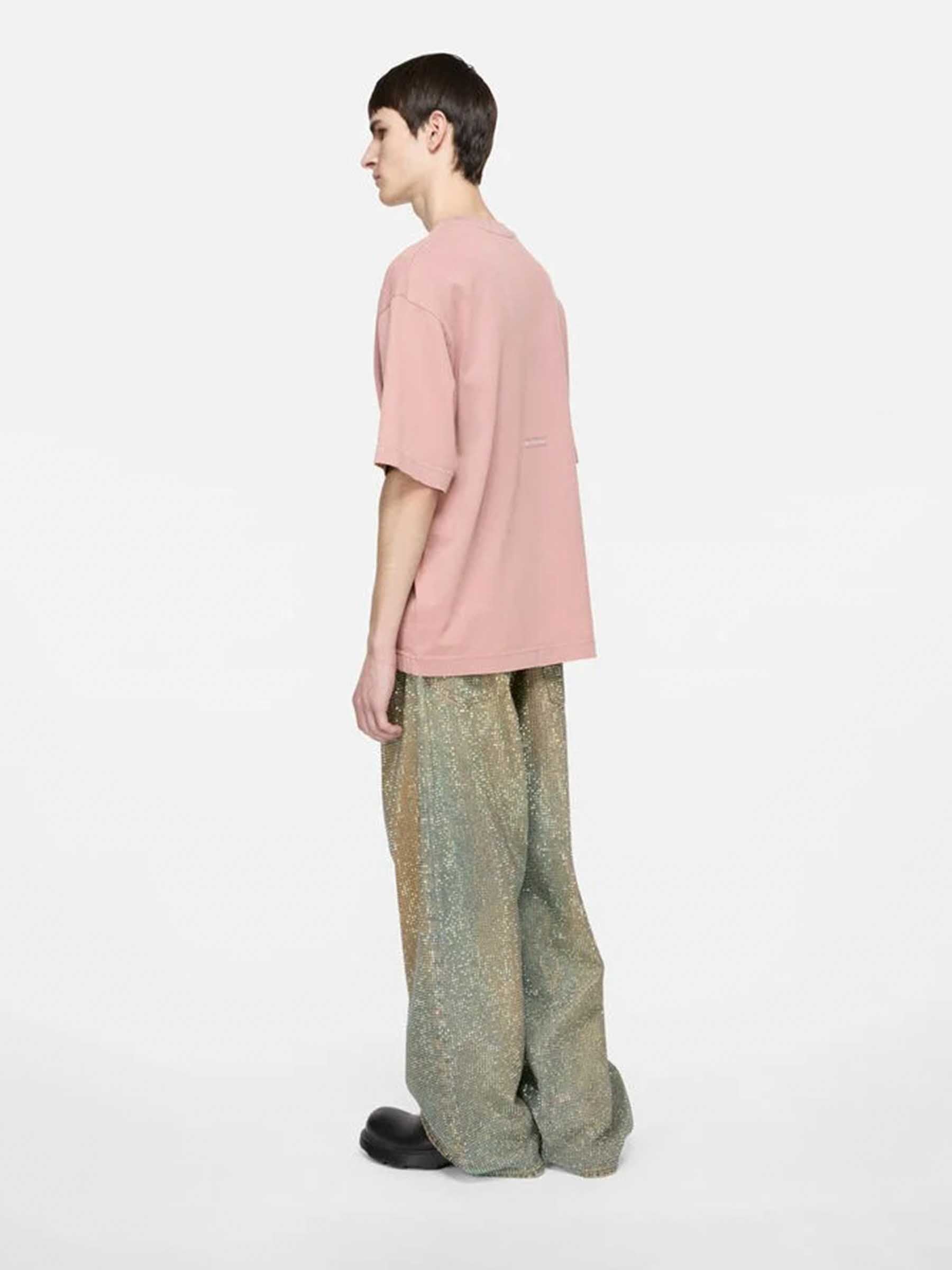 Outlet online Acne Studios Hombre Camiseta Cuello Redondo color Lavanda sku 553-004481 02 - Foto 3