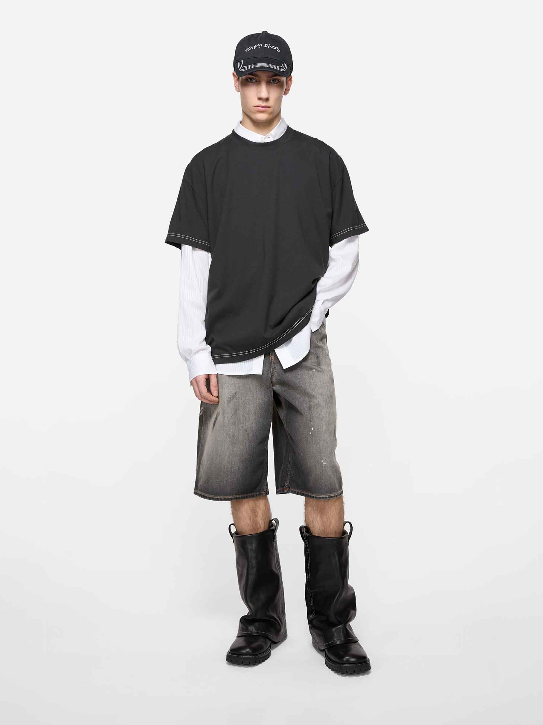 Outlet online Acne Studios Hombre Camiseta Logo color Negro sku 553-004483 01 - Foto 2