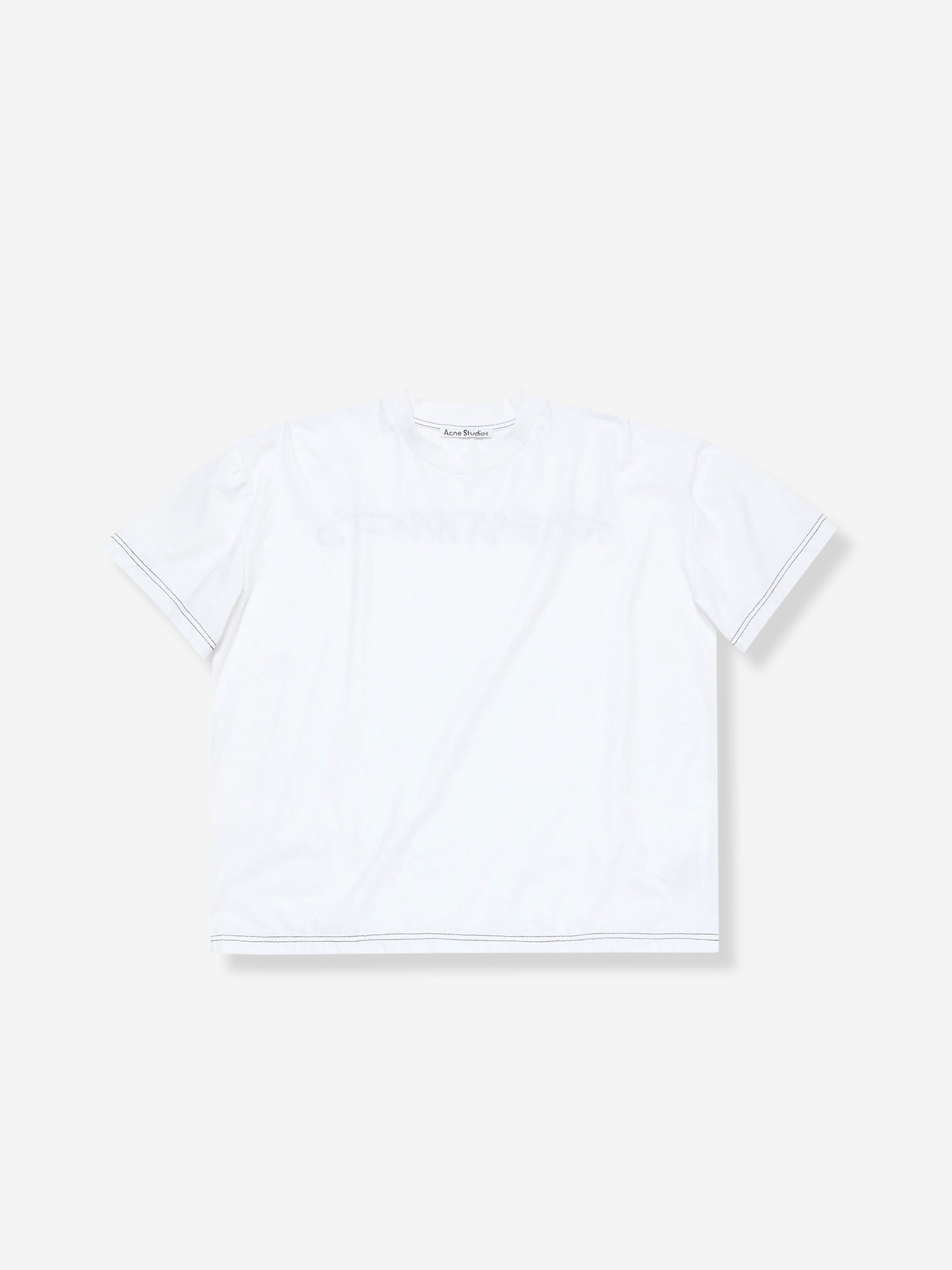 Outlet online Acne Studios Hombre Camiseta Logo color Blanco sku 553-004483 02 - Foto 2