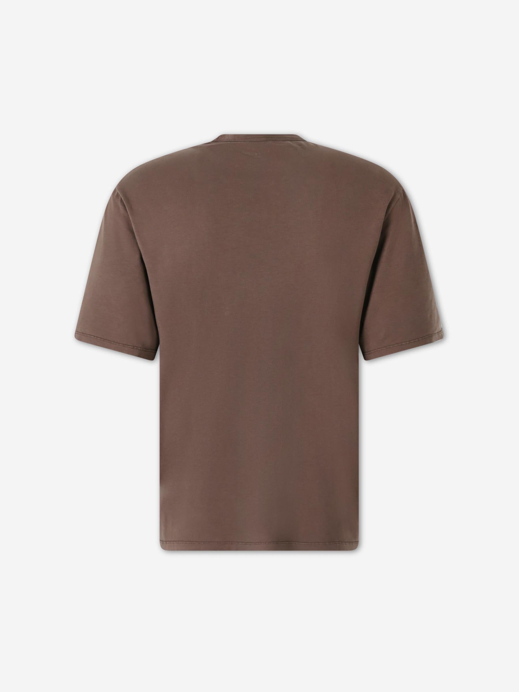 Outlet online Officine Générale Hombre Camiseta con Bolsillo color Marrón Oscuro sku 553-004488 01 - Foto 2