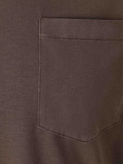 Outlet online Officine Générale Hombre Camiseta con Bolsillo color Marrón Oscuro sku 553-004488 01 - Foto 3