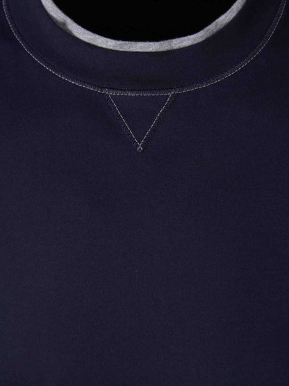 Outlet online Brunello Cucinelli Hombre Camiseta Manga Corta color Azul Noche sku 553-004494 02 - Foto 3