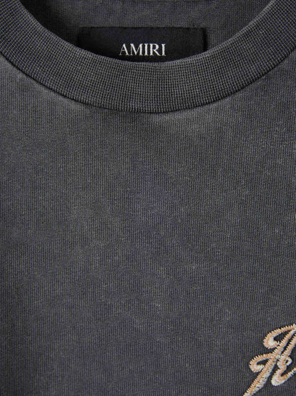 Outlet online Amiri Hombre Camiseta Cuello Redondo color Gris Antracita sku 553-004512 01 - Foto 3