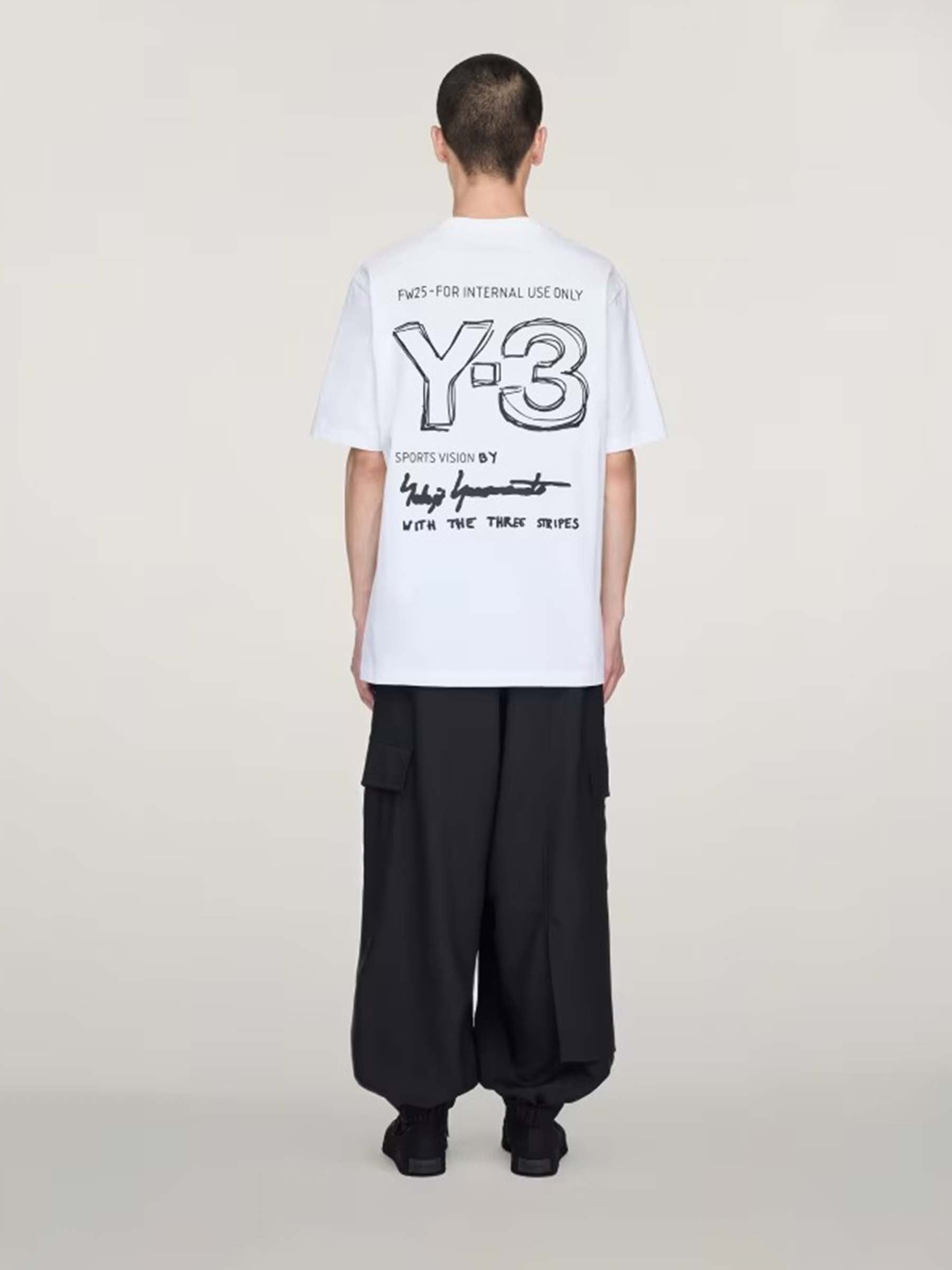 Outlet online Adidas Y-3 Hombre Camiseta Manga Corta color Blanco sku 553-004518 01 - Foto 2