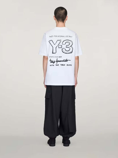 Outlet online Adidas Y-3 Hombre Camiseta Manga Corta color Blanco sku 553-004518 01 - Foto 2