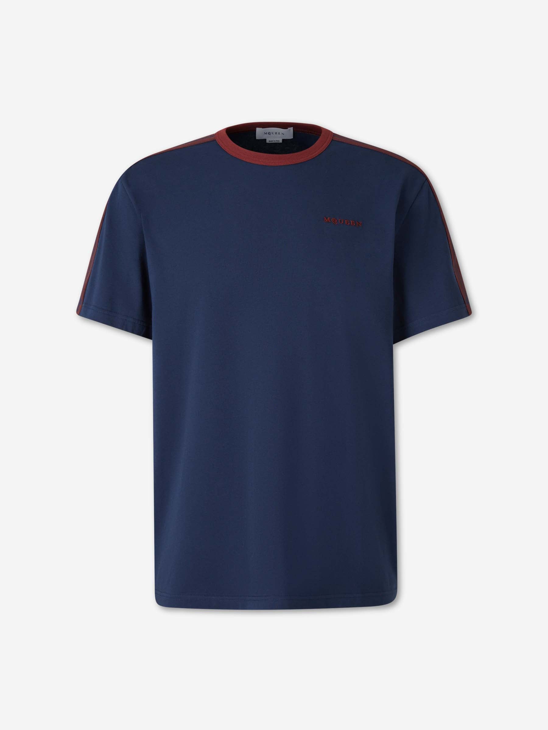 Outlet online McQueen Hombre Camiseta Cuello Redondo color Azul Marino sku 553-004521 01 - Foto 1