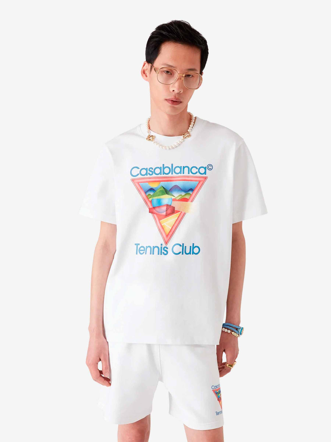 Outlet online Casablanca Hombre Camiseta Cuello Redondo color Blanco sku 553-004532 01 - Foto 2