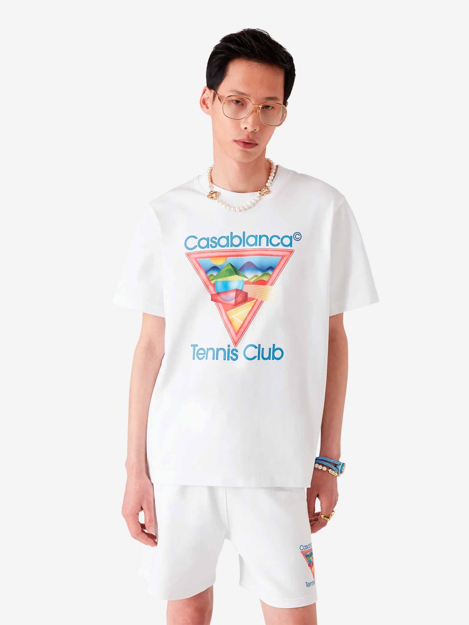 Outlet online Casablanca Hombre Camiseta Cuello Redondo color Blanco sku 553-004532 01 - Foto 2