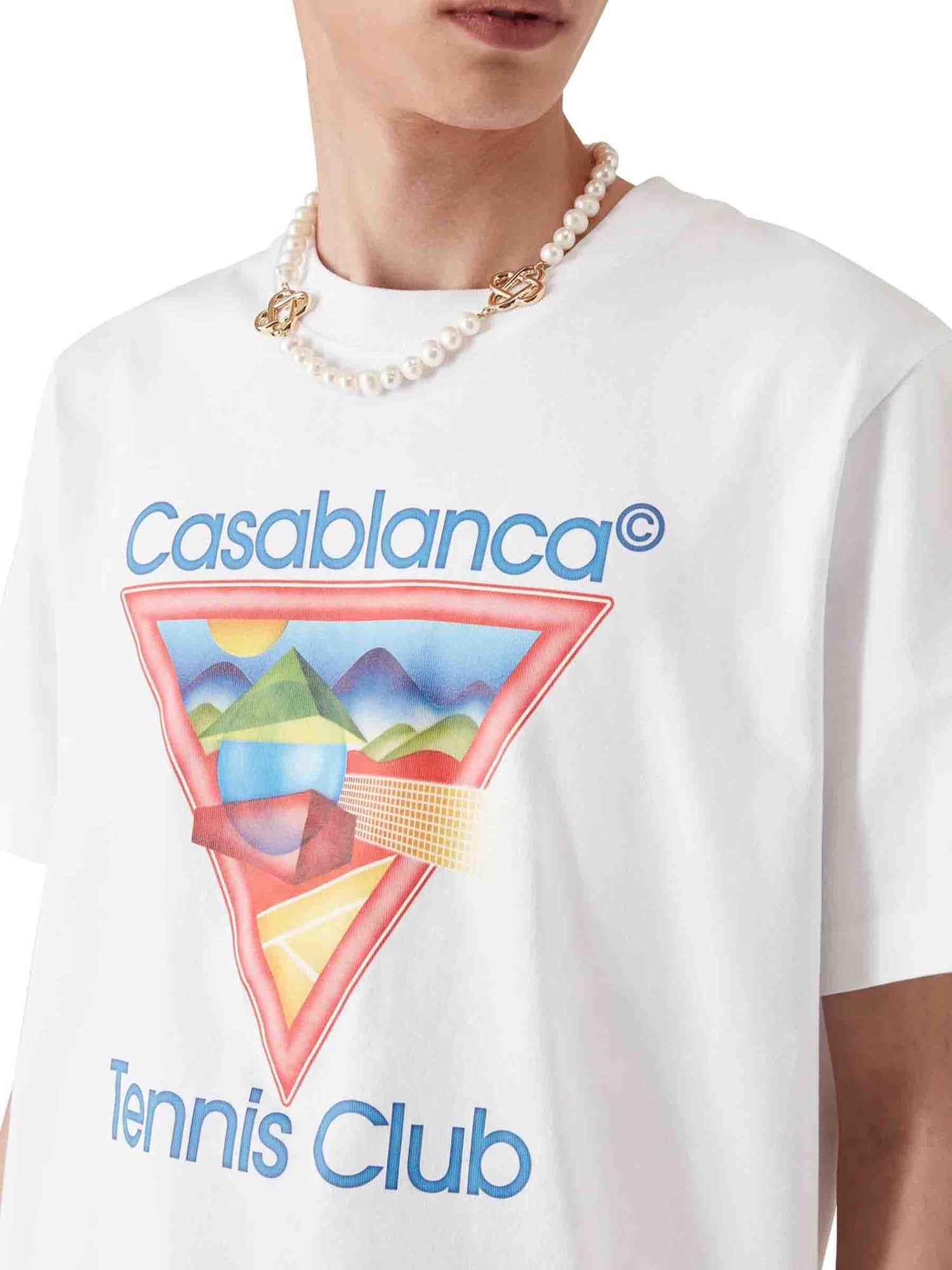 Outlet online Casablanca Hombre Camiseta Cuello Redondo color Blanco sku 553-004532 01 - Foto 3