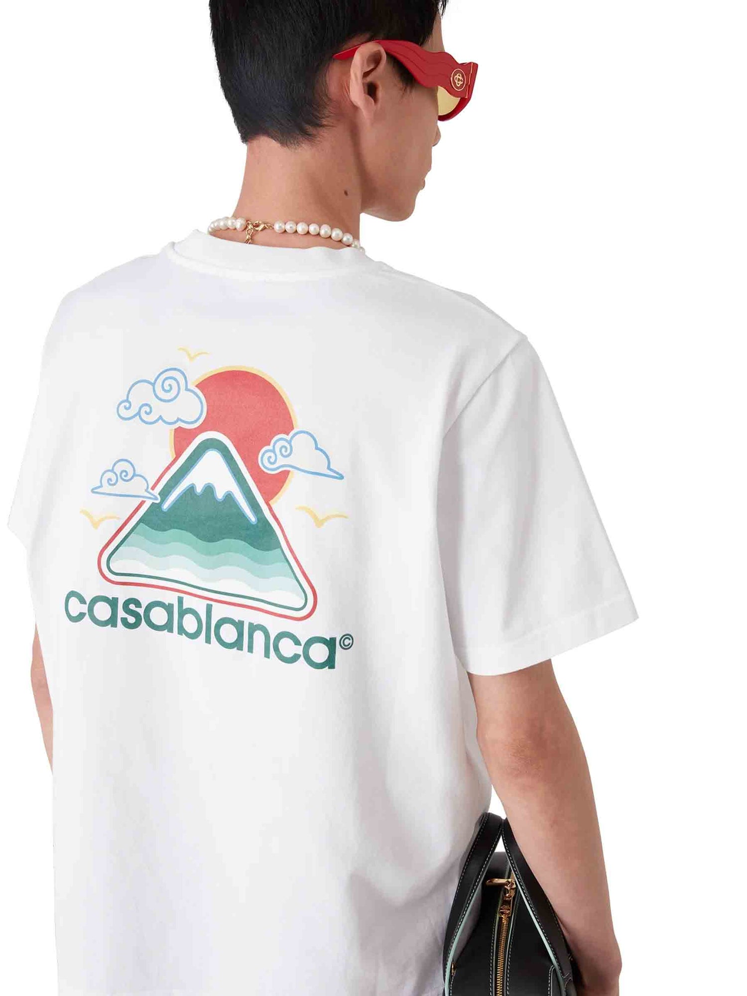 Outlet online Casablanca Hombre Camiseta Cuello Redondo color Blanco sku 553-004536 01 - Foto 3