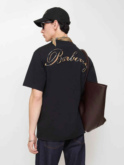 Outlet online Burberry Hombre Camiseta Cuello Redondo color Negro sku 553-004546 01 - Foto 2