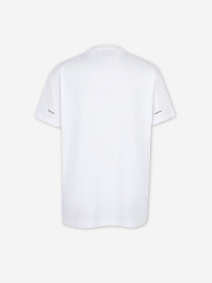 Setchu Hombre Barcelona Camiseta Cuello Redondo color Blanco sku 553-004570 02 - Foto 2