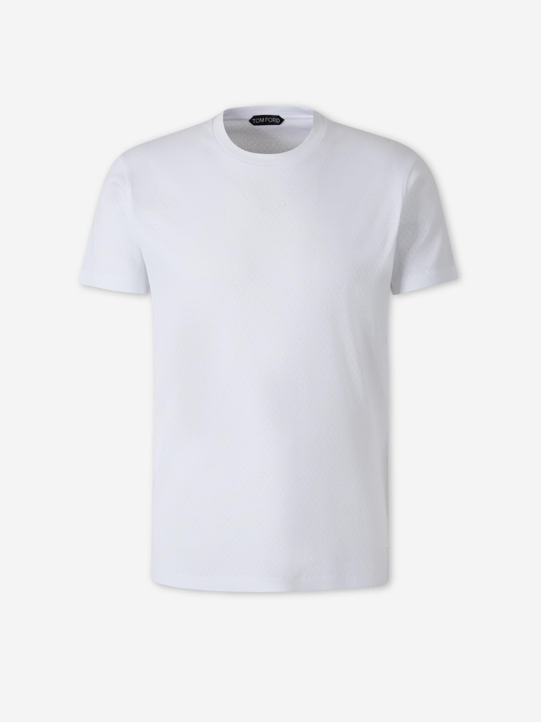 Outlet online Tom Ford Hombre Camiseta Cuello Redondo color Blanco sku 553-004584 01 - Foto 1