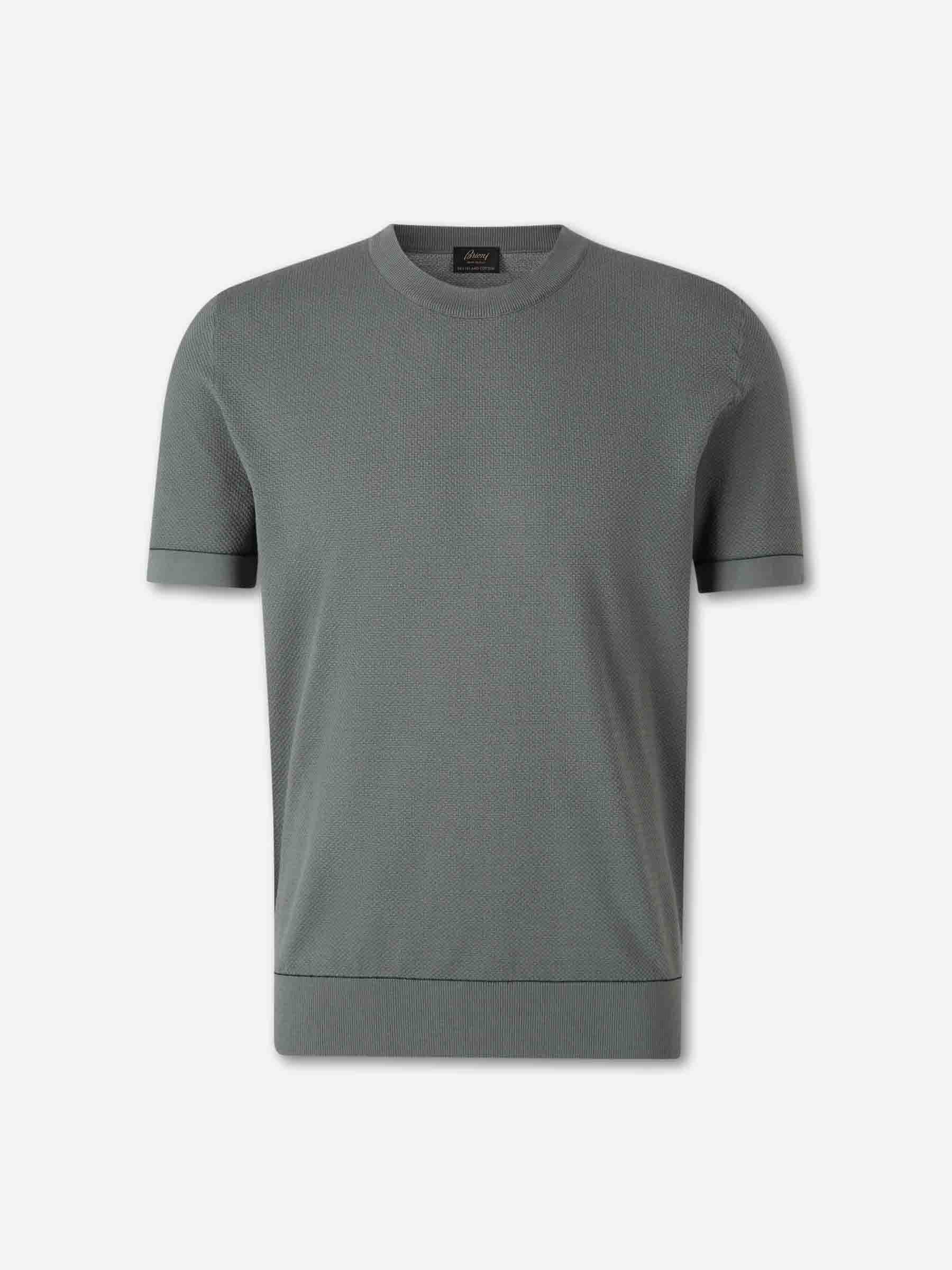 Outlet online Brioni Hombre Camiseta Cuello Redondo color Verde sku 553-004599 01 - Foto 1