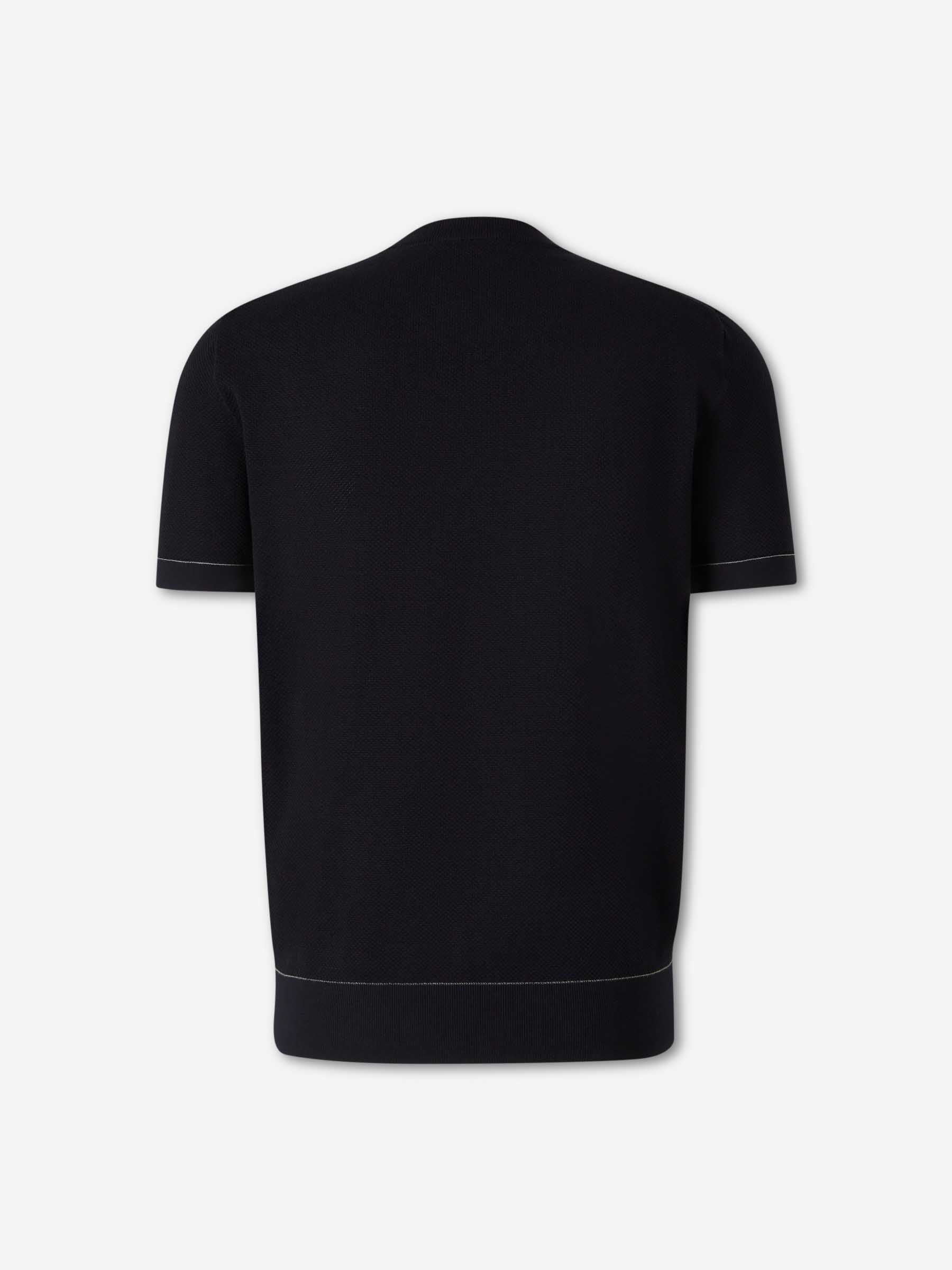 Outlet online Brioni Hombre Camiseta Cuello Redondo color Azul Noche sku 553-004599 02 - Foto 2
