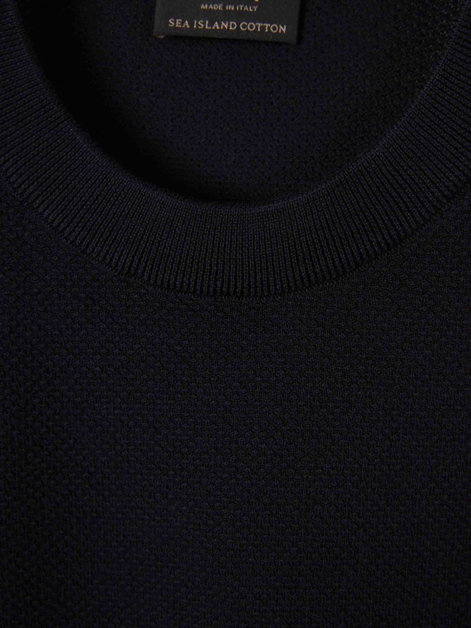 Outlet online Brioni Hombre Camiseta Cuello Redondo color Azul Noche sku 553-004599 02 - Foto 3