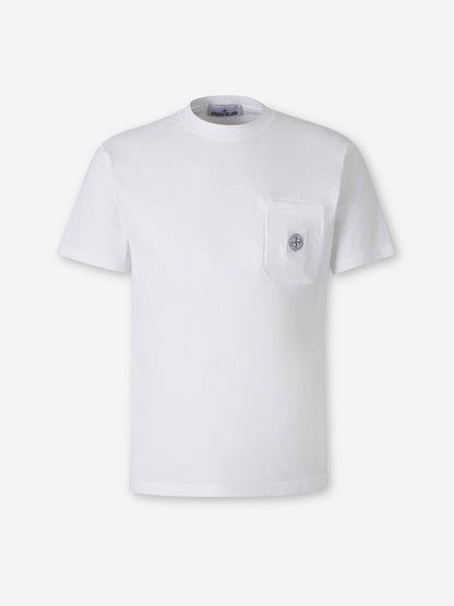 Outlet online Stone Island Hombre Camiseta Cuello Redondo color Blanco sku 553-004606 01 - Foto 1
