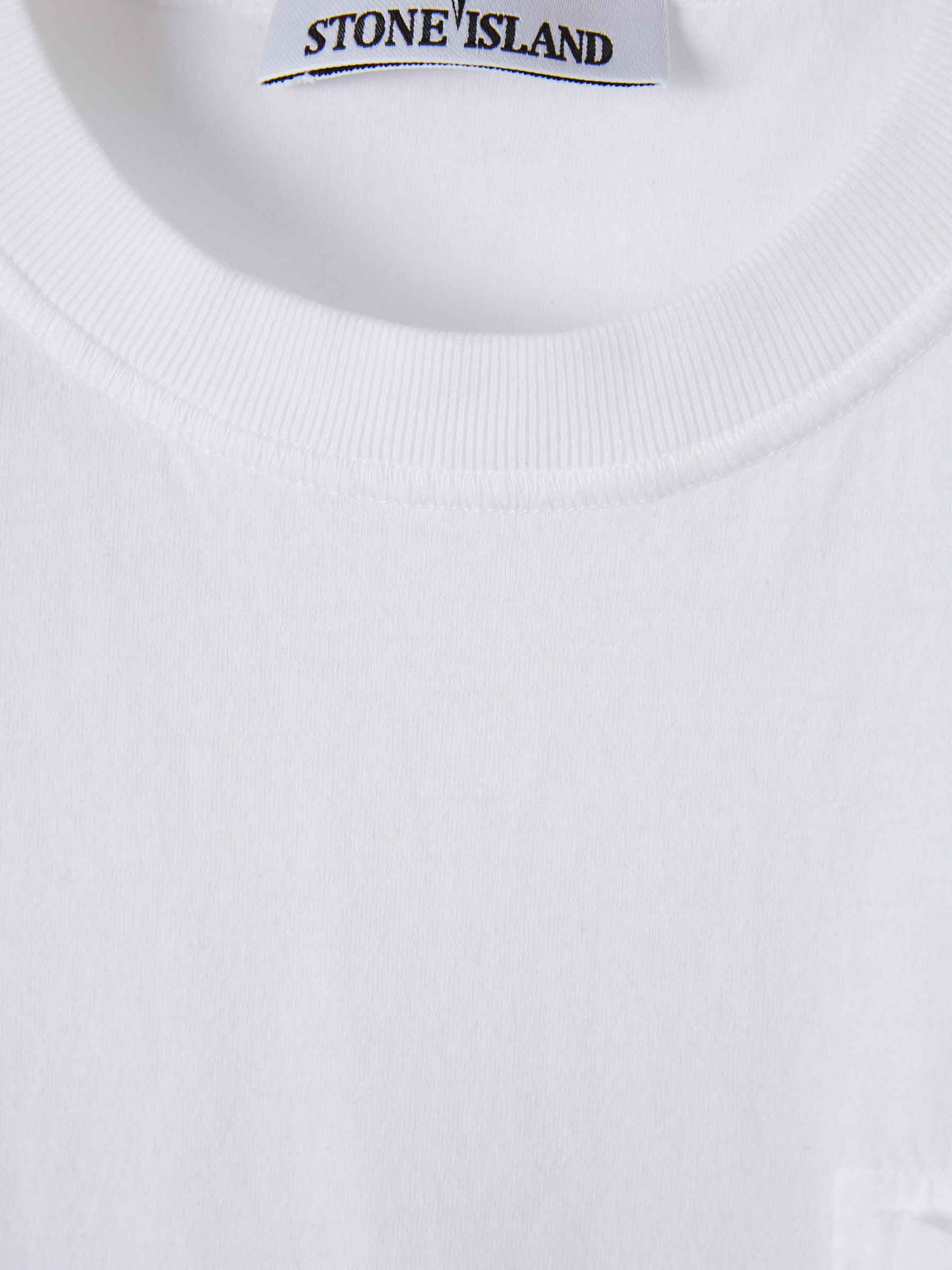 Outlet online Stone Island Hombre Camiseta Cuello Redondo color Blanco sku 553-004606 01 - Foto 3