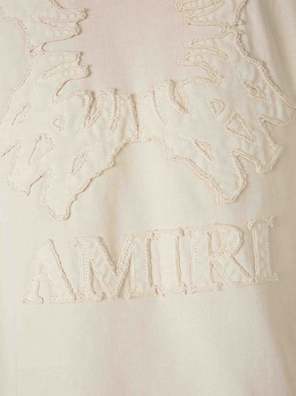 Outlet online Amiri Hombre Camiseta Cuello Redondo color Crema sku 553-004610 01 - Foto 5