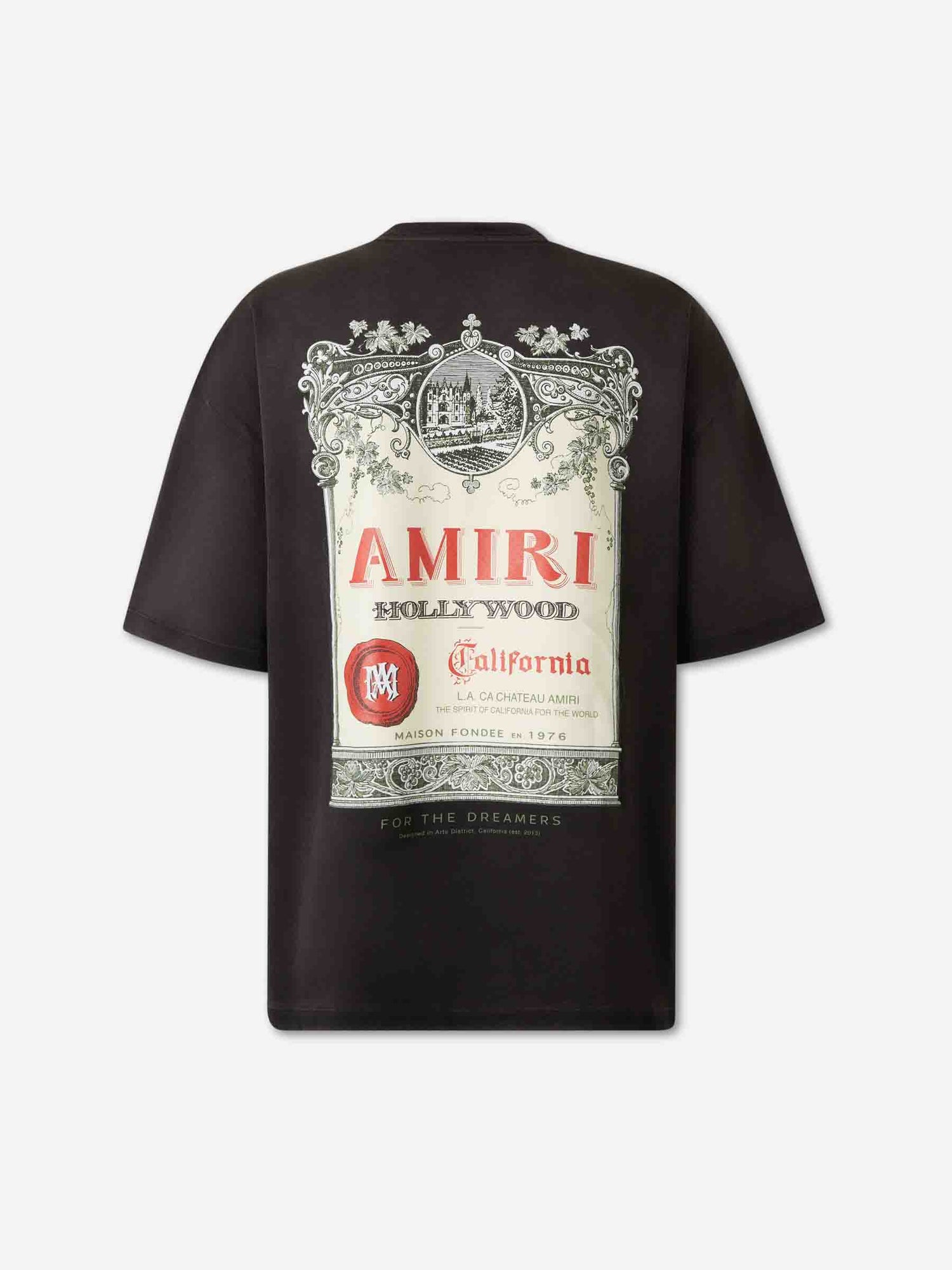 Outlet online Amiri Hombre Camiseta Chateau Stamp color Negro sku 553-004624 01 - Foto 2