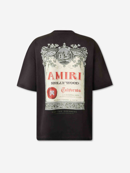 Outlet online Amiri Hombre Camiseta Chateau Stamp color Negro sku 553-004624 01 - Foto 2