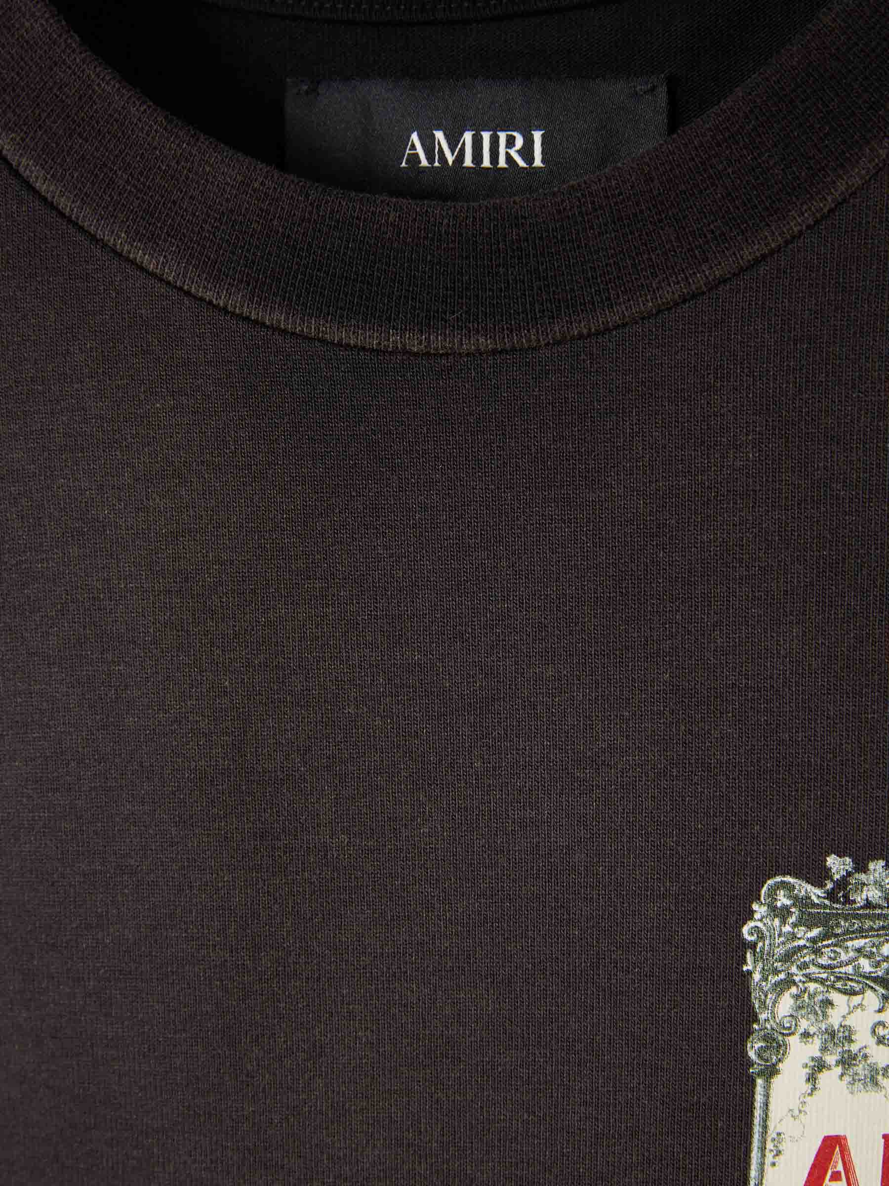 Outlet online Amiri Hombre Camiseta Chateau Stamp color Negro sku 553-004624 01 - Foto 3