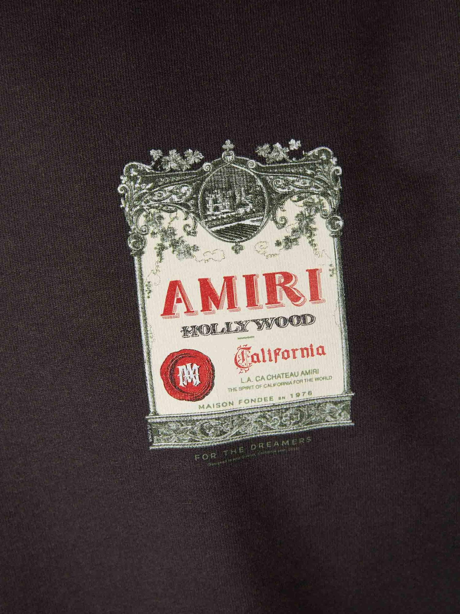Outlet online Amiri Hombre Camiseta Chateau Stamp color Negro sku 553-004624 01 - Foto 4